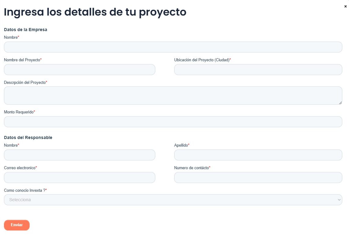 Formulario de Proyectos